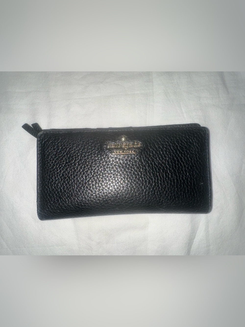 Kate Spade Bifold Black Pebbled Leather wallet